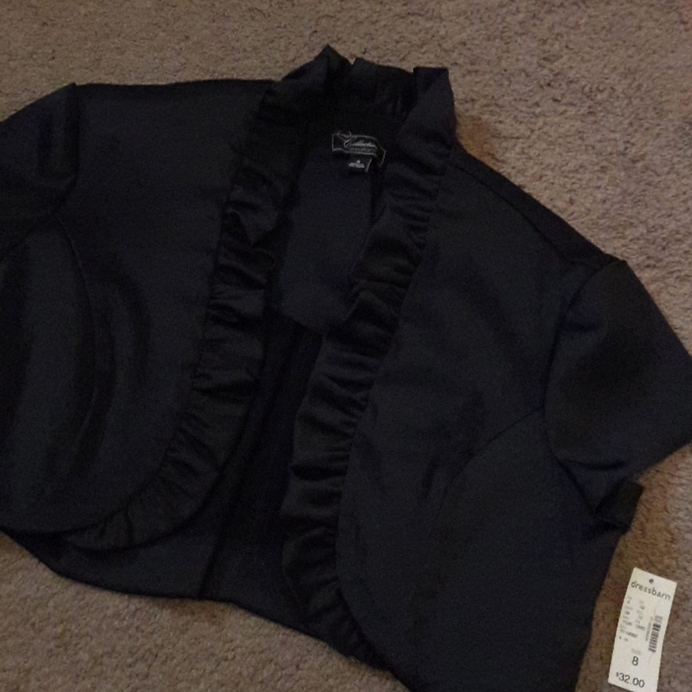 Black Ruffle Bolero Jacket